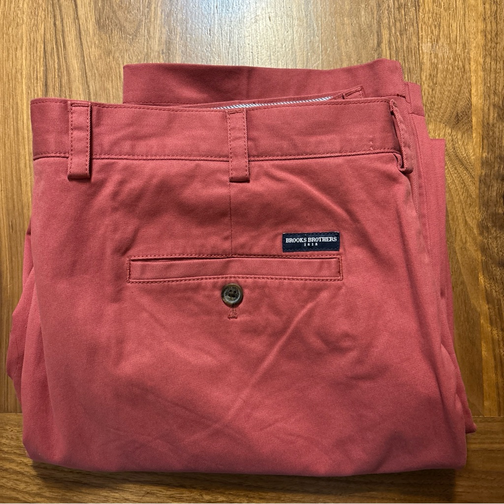 Brooks Brothers Clark Pants 40wx 30l Salmon Cotton Spandex Rn 93986
